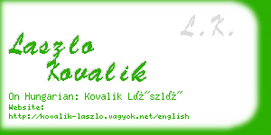 laszlo kovalik business card